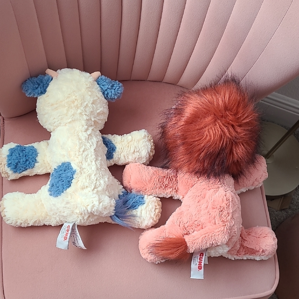 GUND Cozys Cow & Cozys Lion - Picture 5 of 7